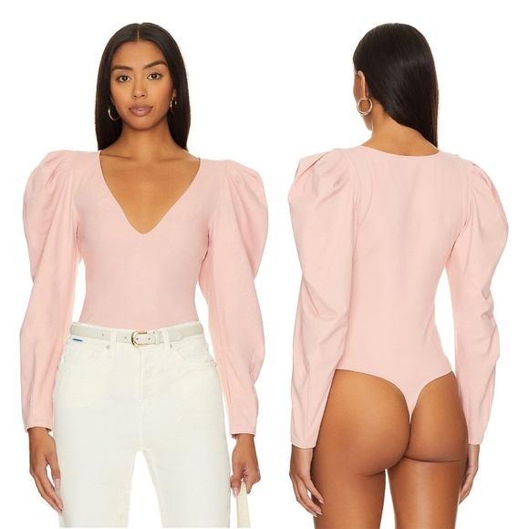 NWT FREE PEOPLE x INTIMATELY | Va Va Voop Bodysuit in Rose Heart Haze | Size XS - Picture 2 of 10